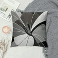 thumbnail image 2 of HENGT  Floral Throw Pillow Cushion Case, Abstract Flowers and Petals with Exotic Vibes Colorful Modern Style Art, Modern Accent Double-Sided Digital Printing,Grey Umber and Black, 2 of 5
