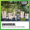 thumbnail image 3 of Blazer Brand Strong Strap Lid Lock for 32–96 Gallon Outdoor Garbage Cans, No Tools Required, Durable, Black, 1 Pack, 3 of 7