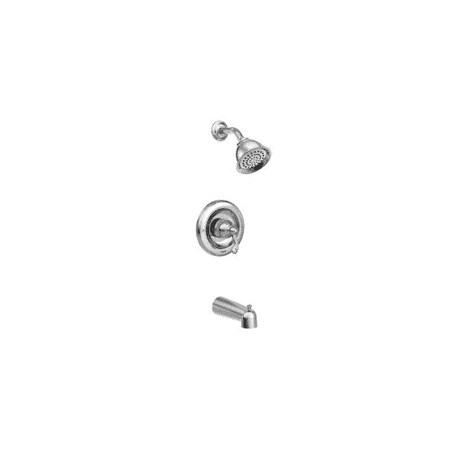 Valve Train Package - Moen T2123 Traditional Tub and Shower Trim Package with Single Function Shower Head - Less Valve