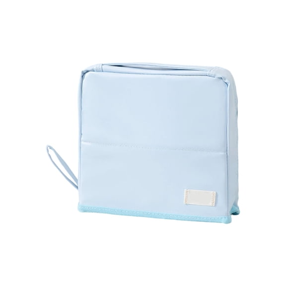 Stand-Up Travel Makeup Bag with Full-Open Design, Portable Cosmetic Brush Organizer with Mirror and Mesh Vent, Washable Beauty Storage Case for Gym Office and Suitcase