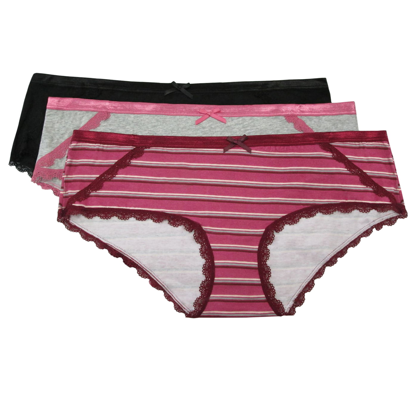 St Eve Ladies Intimates - 3 Pack Cotton Hipster Panties - Walmart.com ...