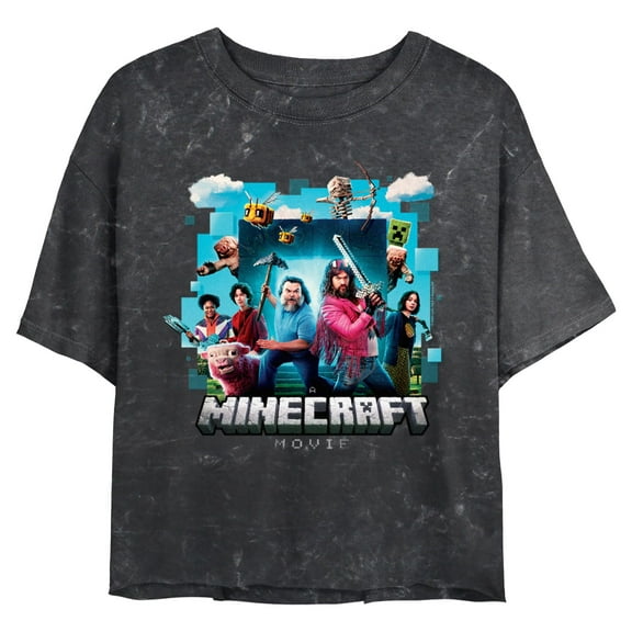 Junior's A Minecraft Movie Action Gang  Graphic T-Shirt