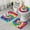 Colorful Rainbow Tie, variant on Tie Dye Heart Accent Mandala Pattern Bathroom Rugs Sets 3 Piece,Toilet Cover Set,Absorbent Non Slip Bathroom Mats Sets with U-Shaped Contour Rug Toilet Rug Set