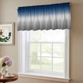 thumbnail image 6 of 2 Pack Abstract Valance for Window Blue Grey Gradient Modern Art Kitchen Valance Rod Pocket Short Curtain Topper Decorative Window Treatment for Living Room Bedroom 42"x12", 6 of 8