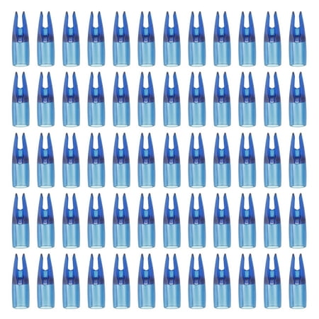 Uxcell 8mm Archery Arrows Nocks Plastic Glue On Arrow Nock Replacement Blue 60 Pcs