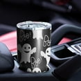 thumbnail image 4 of 30oz Smiling Ghosts Halloween Pattern Tumblers Stainless Steel Tumbler with Lid and Straw,Vacuum Insulated Double Wall Travel Tumbler Cups Mug with Cleaning Brush for Coffee,Tea, 4 of 7