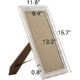 thumbnail image 4 of SOFE Small Bulletin Board for Desk, 12"×16" Cute Linen Pin Board Rustic White Wood Frame, Vision Board Display Photo Memo Board for Office Living Room Bedroom Study Room Tabletop, 4 of 8