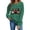 Green#7, variant on SimpleJoyi Womens Christmas Gnome Print Crewneck Long Sleeve Loose Fit Sweatshirt Top