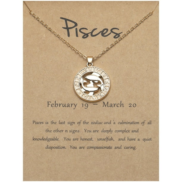 Collar para mujer, joyería para mujer, joyería para mujer, 1 collar con colgante de 12 signos, ideal para cumpleaños, vacaciones, para mujeres y niñas, con encaje.