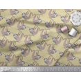 thumbnail image 3 of Soimoi Rayon Fabric Feather,Branch & Sloth Cartoon Fabric Prints by Yard 56 Inch Wide, 3 of 3