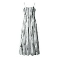 thumbnail image 4 of Fesfesfes Women Dress Tie-Dye Beach Pullover Maxi Boho Sundress Ladies Loose Long Slip Dress Plus Size $10, 4 of 5