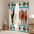 thumbnail image 3 of Homewish Teens Galloping Horse Blackout Curtains Set of 2 (52x84 Each),Tribal Aztec Window Curtains,Western Farmhouse Curtains and Drapes,Breathable Home Decor, 3 of 6