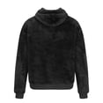 thumbnail image 5 of safuny Hooded Pullover Sports Fleece Sweatshirt Pocket for Men Fashion Holiday Sales Solid Color Clearance Long Sleeve Athletic Comfy Daily Casual Crew Neck Black XL, 5 of 6