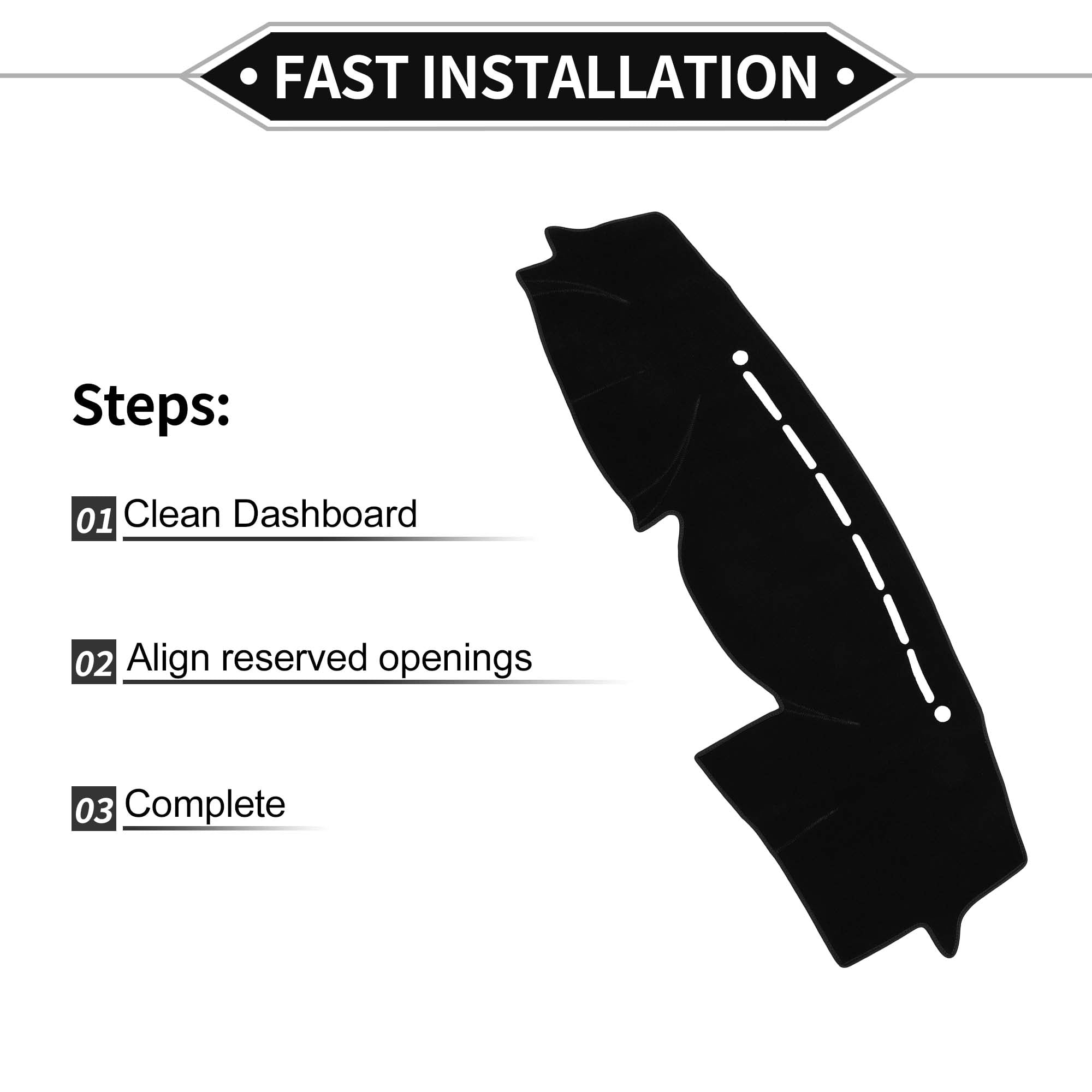 Unique Bargains Non-Slip Polyester Dash Cover for Hyundai VeraCruz 2007-2012 Black