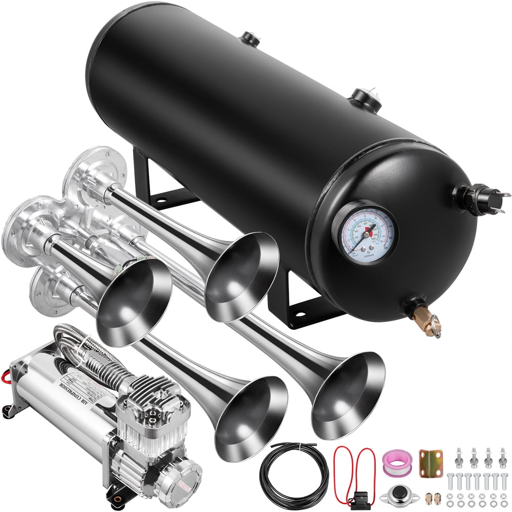 VEVOR Train Horns Kit For Trucks Train Horn Kit 150DB 10L Train Air Horn Kit For Truck 12V Train