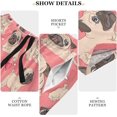 thumbnail image 6 of CROPD Colorful Pug Dog Pajama shorts Mens Lounge Sleep Shorts Straight-Fit Men Pajama Bottoms with Drawstring & Pockets, 6 of 7