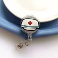 thumbnail image 1 of ID Card Holder Nurse Badge Reel Chest Card Work Card Retractable Badge Holder Exhibition Card Name Tag Easy Pull Buckle 4, 1 of 6