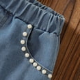 thumbnail image 5 of Tiijoy Girls Outfits 3D Flower Ruffle Short Sleeve T-Shirt Denim Shorts Set, Sizes 4-5, 5 of 6