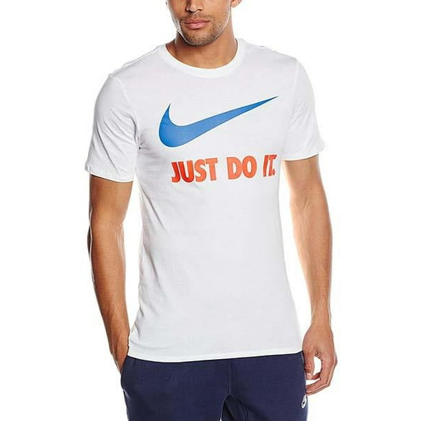 forening Squeak Folde Nike Men's New Just Do It JDI Swoosh T-Shirt 707360-100 White - Walmart.com