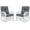 Grey, variant on VIVIJASON 2 Piece Patio Wicker Rattan Rocker Chair, Outdoor Rattan Rocker Chair with Cushions & Steel Frame, All-Weather Rocking Lawn Wicker Furniture for Garden Backyard Porch (White Wicker/Red)