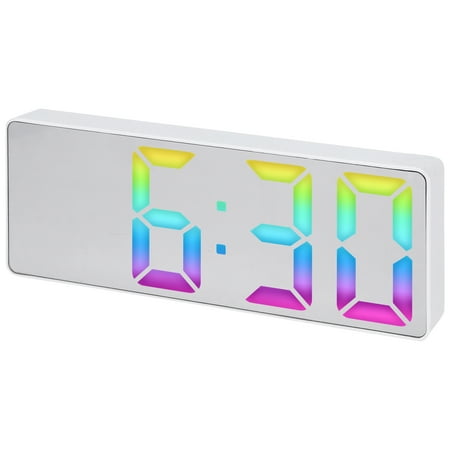 Unique Bargains LED Dimmable Alarm Clock with Snooze Function 6.3 x 1 x 2.4