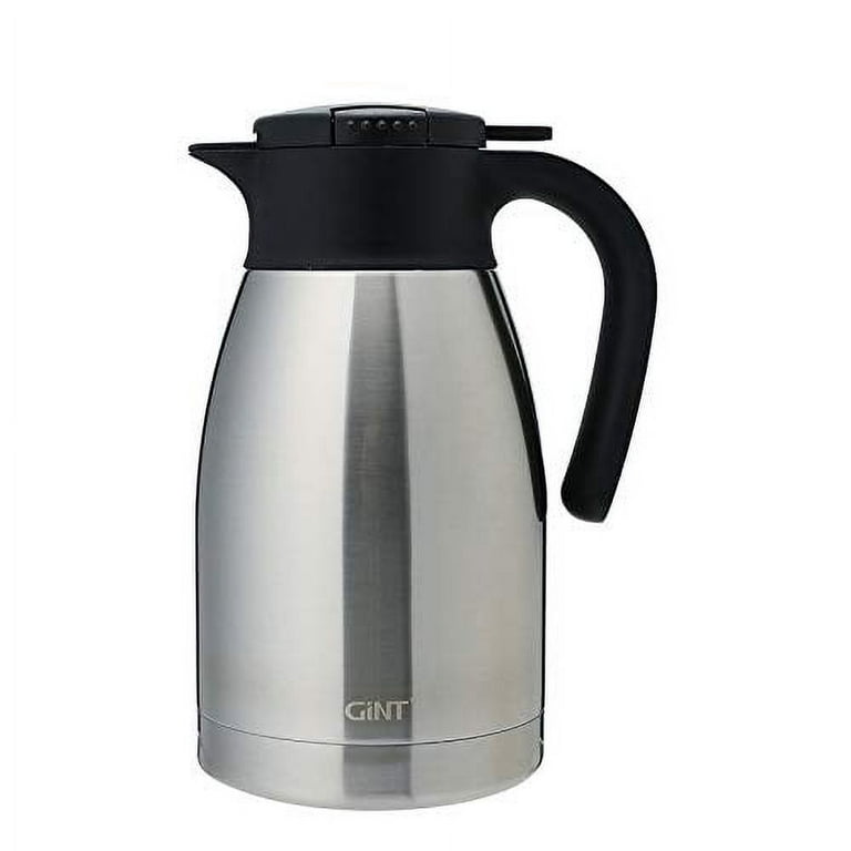 GiNT Stainless Steel Thermal Coffee Carafe with Lid/Double Walled