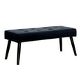 thumbnail image 2 of WestinTrends Velvet Tufted Bedroom Bench for Living Room & Entryway Furniture, Navy Blue, 2 of 9