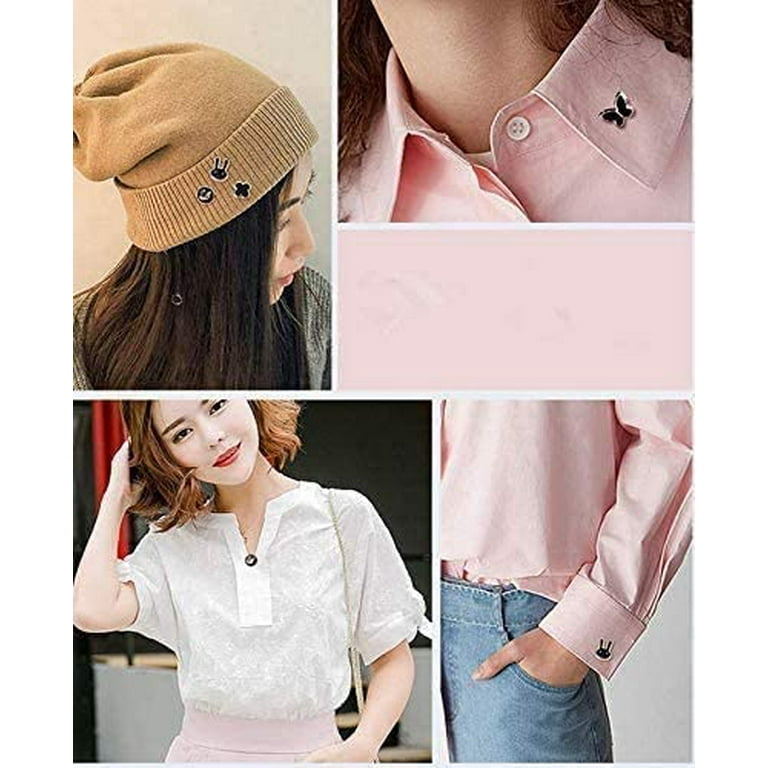 Alhonly 40 Style Cute Enamel Lapel Pin SetMini Brooch Pin Badges Cover Up Buttons for Women Shirtsdressescardigan Collar Safety Pinscuff Linksclothing