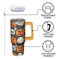 thumbnail image 3 of Halloween Pumpkin Bat 30 Oz Tumbler with Handle and Straw, Spooky Stainless Steel Insulated Cup, Holiday Gift Mug, 3 of 5