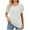 White, variant on Timegard Top for Women Ruffle Short Sleeve 1 Shoulder Scoop Neck Comfy Loose Casual Summer Tee Shirts