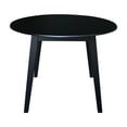 thumbnail image 2 of 42" Round Solid Wood Dual Drop Leaf Table in Black, 2 of 6