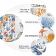 thumbnail image 3 of Red Blue Coastal Bathroom Shower Curtains with 12 Hooks Polyester Waterproof Shower Curtain for Stalls and Bathtubs Starfish Coral Summer Beach Ocean Decorative Bathroom Privacy Curtain 36x78 Inches, 3 of 8