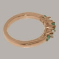 thumbnail image 4 of LBG British Made 18k Rose Gold Natural Emerald & Opal Womens Engagement Ring - 33 size options - Size 9.25, 4 of 6