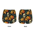 thumbnail image 5 of Lsque Halloween Skull Printed Women's Running Shorts with Liner Pockets,Elastic Quick Dry Workout Athletic Gym Yoga Shorts,Womens High Waist Shorts-Small, 5 of 9