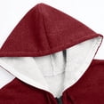 thumbnail image 6 of Hfnxid Women's Zip Up Hoodies Warm Fleece Jackets Solid Color Casual Sweatshirts Fall Winter Interior Hooded Jacket with Zip Pocket Red XXXXXL, 6 of 10