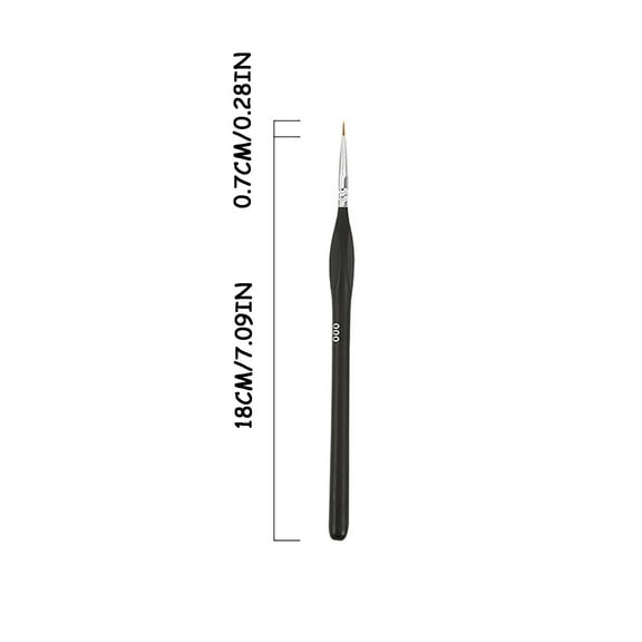 SDJMa Miniature Paint Brushes with Nylon Tip, Fine Detail Painting Brush Micro Professional Tiny Paints Brush for Watercolor, Face, Acrylic, Nail, Line Drawing, Scale Model Painting, 000#