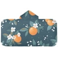 thumbnail image 5 of Yayeee Kids Hooded Towels Toddler Soft Absorbent Beach Bathing Wrap 50" x 23.5", Blue Oranges, 5 of 5