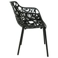 thumbnail image 6 of LeisureMod Stackable Dining Chair in Aluminum with Stackable and Floral Cutout Design Indoor Outdoor Use No Assembly for Modern Home, Kitchen, Patio Devon Collection, 6 of 10