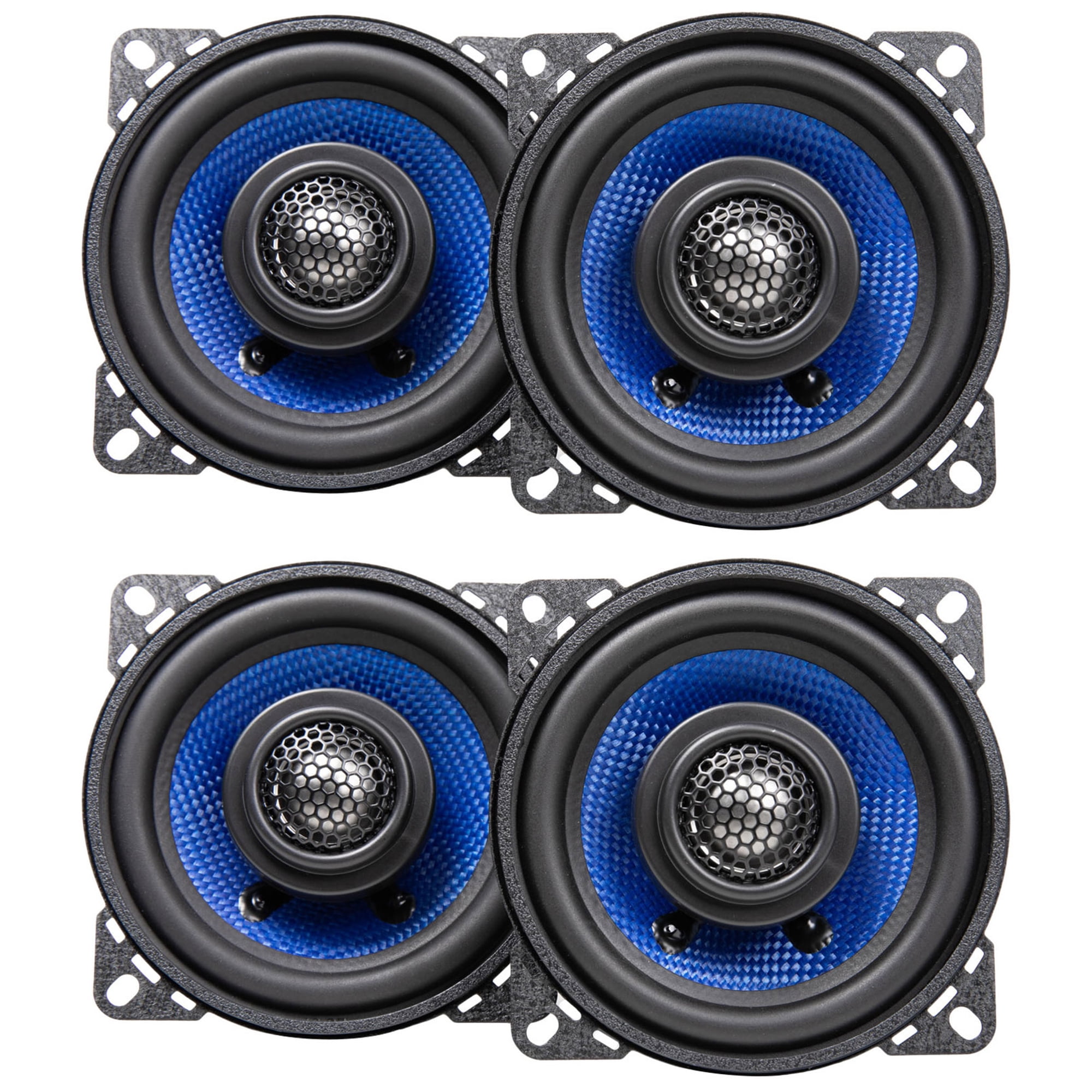 Hifonics HCC4CX 4" 75 Watt 2-Way Coaxial Car Audio Speakers (4 Items)