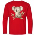 thumbnail image 3 of Inktastic Sleepy Koala Long Sleeve Youth T-Shirt, 3 of 5