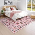 thumbnail image 5 of Wonnitar 8'x10' Area Rug for Living Room Insect & Botanical Washable Rug - Soft Nature-Inspired Carpet for Living Room, Non-Slip Ultra-Thin Large Rug for Bedroom, Dining Room, Nursery, 5 of 7