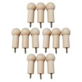 thumbnail image 3 of 12 Pcs Wall Mounted Clothes Rack Punch- Hooks Bedroom Wall Hanger Clothes Pegs Hooks Wood Hat Rack Wooden Wall Hook, 3 of 3