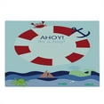 thumbnail image 2 of Ahoy Its a Boy Cutting Board, Announcement Card Inspired Composition Maritime Funny Sea Animals Theme, Decorative Tempered Glass Cutting and Serving Board, Large Size, Multicolor, by Ambesonne, 2 of 5