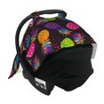 thumbnail image 7 of Car Seat Cover Baby, Colorful Pineapple Black Baby Car Seat Cover for Baby Boys Girls Newborn , Infant Car Seat Canopy Cover Nursing Breastfeeding Cover Warm Blanket, 7 of 7