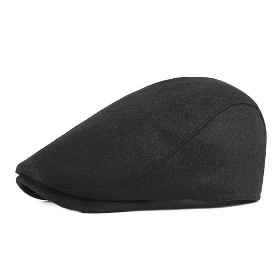 Spring, Autumn and Winter Hat Men's Solid Color Wool Beret Men's British Retro Simple Casquette Women's Advance Hats Fashion