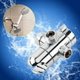 thumbnail image 4 of Shower Arm Mounted Valve Fix Bracket, Resist Scratches Easy To Install 3-way Adjustable Shower Arm Mounted, With A Shut-off Valve For Toilet Restaurants, 4 of 8