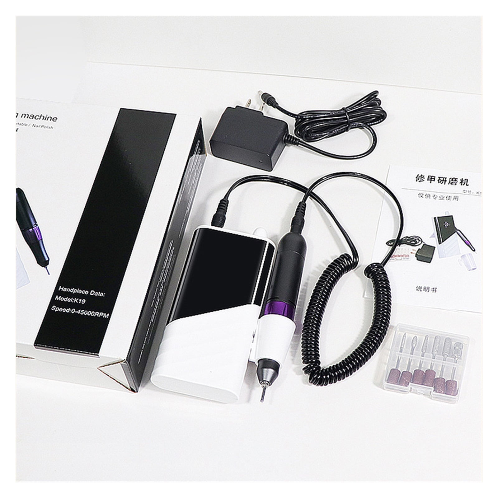 45000 RPM Portable Electric Nails Drill Machine For Manicure, Professional Equipment ,Lightweight and Portable