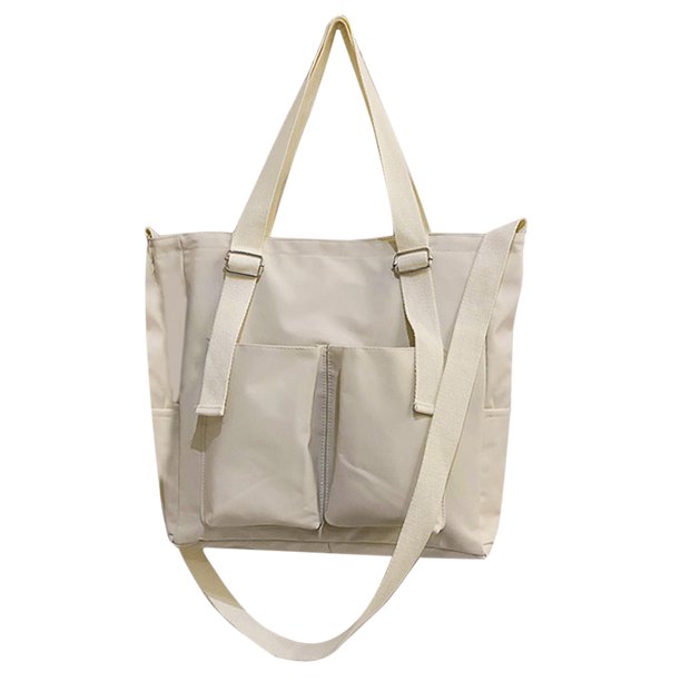 Sywqhk Bolsos De Nailon De Moda Simple Para Mujer, Bolsos De Mensajero De Hombro Grandes (Blanco) Sywqhk Para estrenar