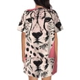 thumbnail image 4 of Womens Pajama Sets With Pocket, Pink Cheetah Art Lounge Sets Short Sleeve Sleepwear PJ Sets for Women, 4 of 6