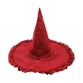 thumbnail image 2 of Wizard Wide Brim Headgear Pointed Top for , red, 35cm, 2 of 6